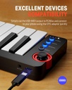 Donner - Controlador de teclado MIDI USB pequeño con 25 teclas, N-25, con miniteclas sensibles a la velocidad, interruptor de iluminación y software de producción de música incluido