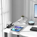 Estación de carga rápida de 40 W, regleta de alimentación con abrazadera de escritorio 20 W USB C, 8 tomacorrientes, 8 puertos USB, 4 USB C y 4 USB A, muebles de oficina, mesita de noche, protector de