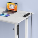 Estación de carga rápida de 40 W, regleta de alimentación con abrazadera de escritorio 20 W USB C, 8 tomacorrientes, 8 puertos USB, 4 USB C y 4 USB A, muebles de oficina, mesita de noche, protector de