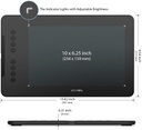 XPPen - Tableta de dibujo Deco 01 V3 actualizada, 16384 niveles de presión sin batería, tableta gráfica OSU de 10 x 6 pulgadas, 8 teclas de acceso rápido para arte digital, enseñanza, almohadilla
