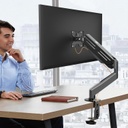 Bracwiser Soporte para monitor de 17 a 32 pulgadas con resorte de gas ajustable, soporte de escritorio con soporte de hasta 22 libras con base de montaje de abrazadera/ojal (MD82) (copia)