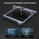 Creality Falcon Máquina grabadora láser de 10 W, máquina de grabado láser de alta precisión de 0.002 in, cortadora láser de 72 W y máquina grabadora para madera, metal, acrílico, cuero, espacio de 