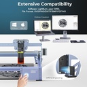 Creality Falcon Máquina grabadora láser de 10 W, máquina de grabado láser de alta precisión de 0.002 in, cortadora láser de 72 W y máquina grabadora para madera, metal, acrílico, cuero, espacio de 