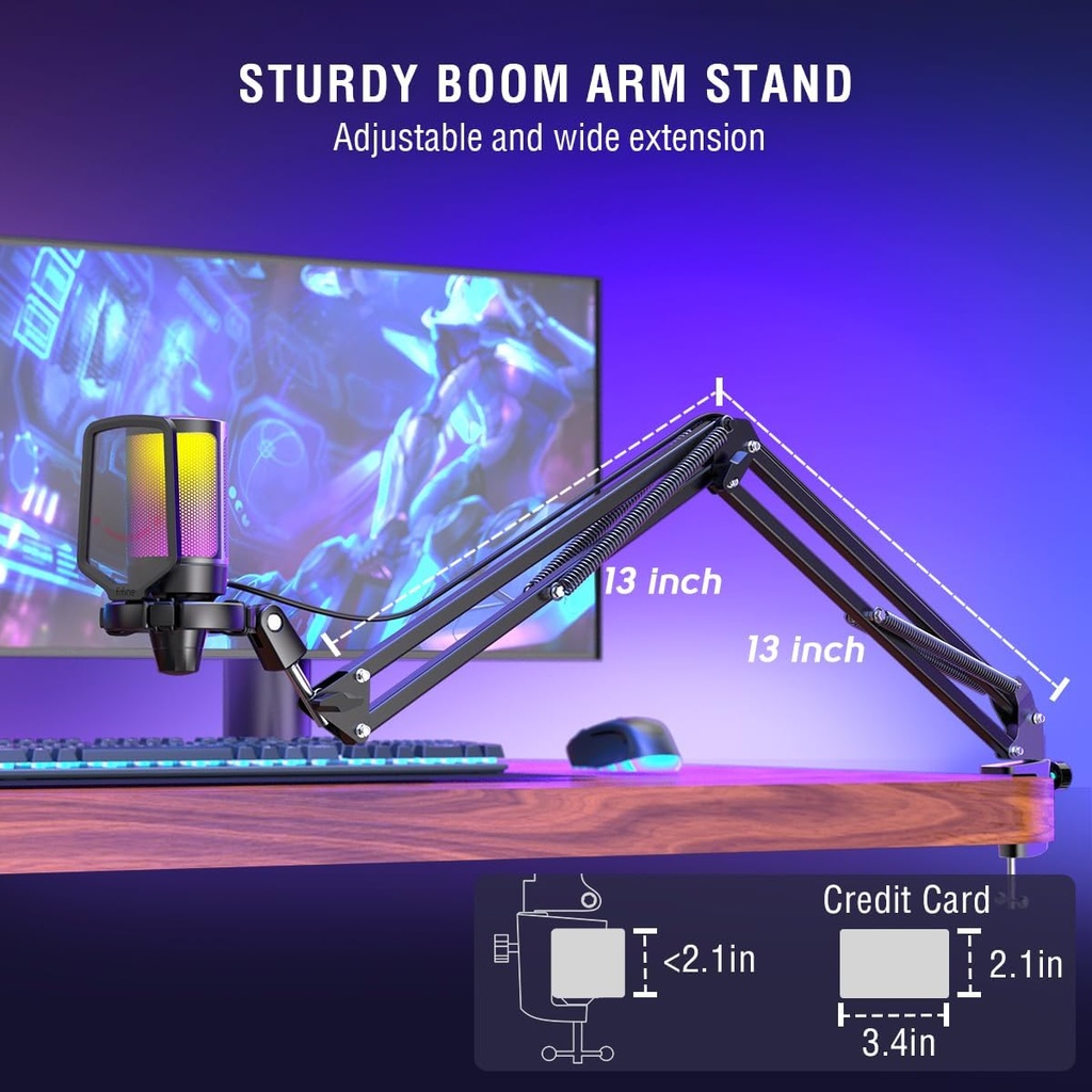 Microfono USB FIFINE AMPLIGAME A6T RGB