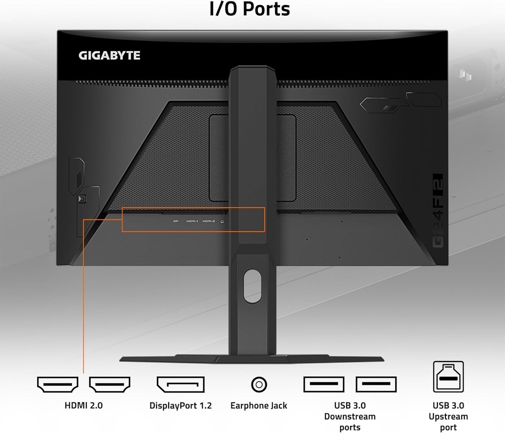Monitor GIGABYTE G24F2 - 24" Full HD IPS - 165Hz/180Hz(OC) - HDR