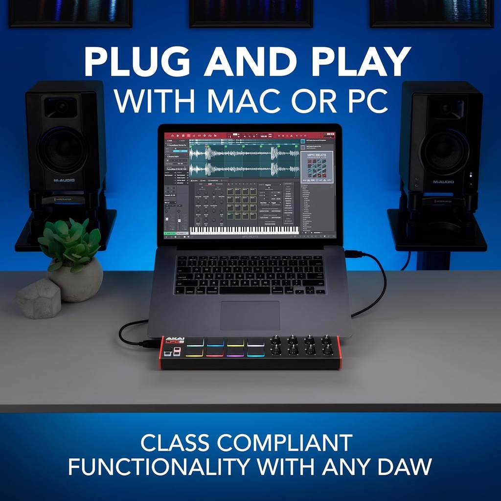 AKAI Professional LPD8 - USB MIDI Controller with 8 Responsive RGB MPC Drum Pads