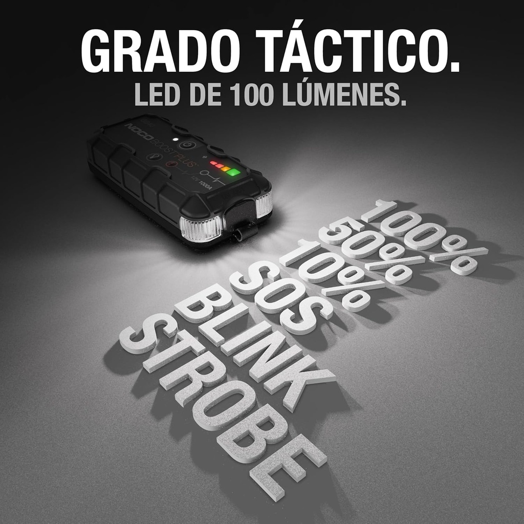 Noco Boost Sport - Arrancador de litio para motores de gasolina (12 V), ultraseguro, 1000 AMPs, Negro