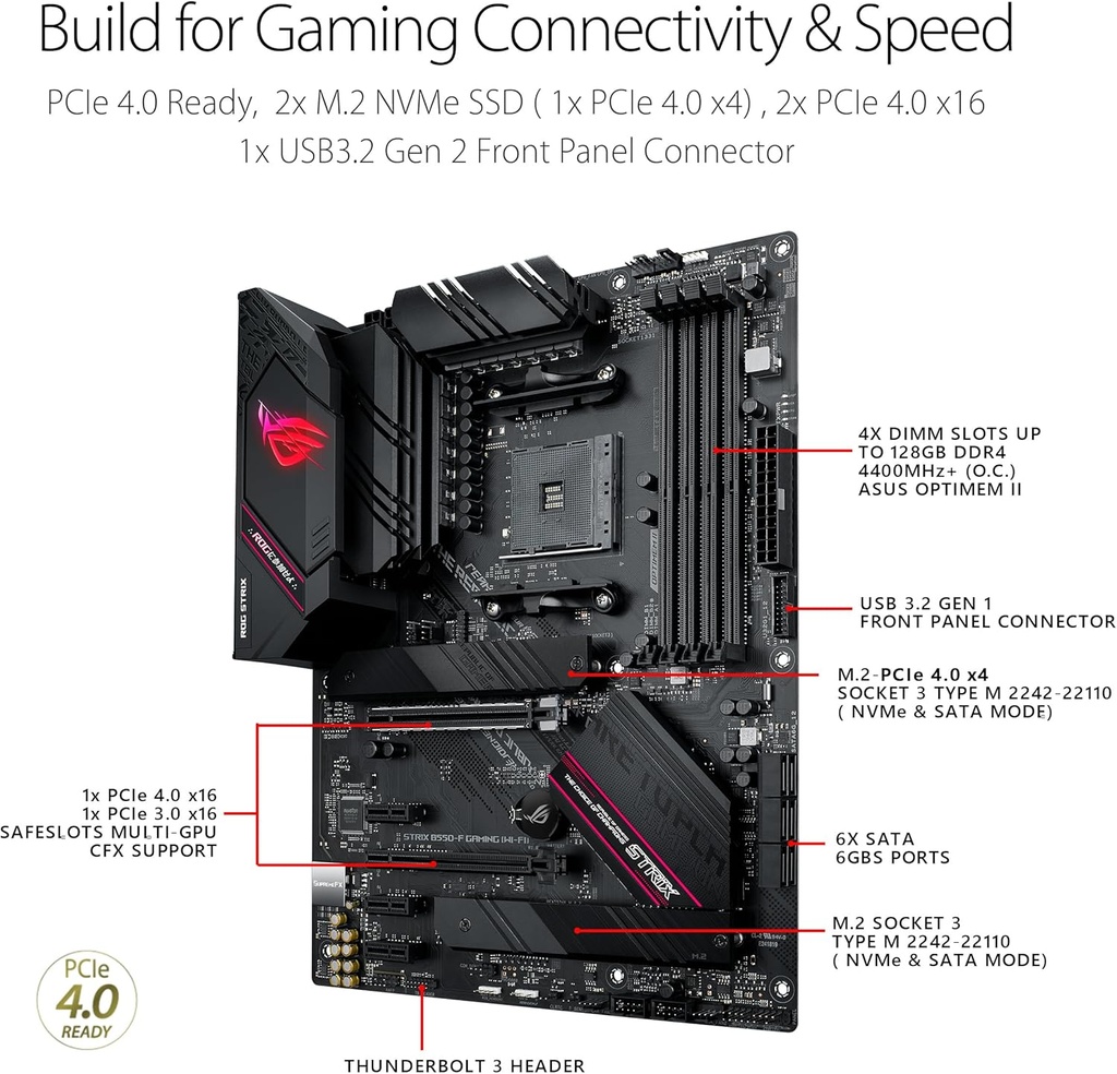 PLACA MADRE ASUS ROG STRIX B550-F GAMING WIFI II - AM4 AMD