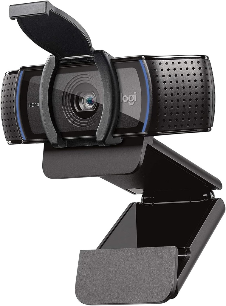 Logitech Cámara web habilitada para micrófono C920e HD 1080p, certificada para Zoom, compatible con Microsoft Teams, cumple con TAA