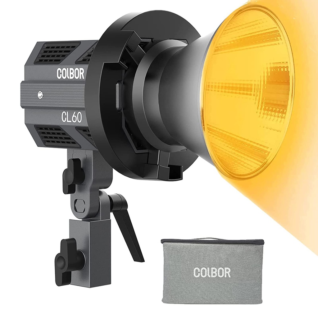 Luz De Video COLBOR - COB CL60 - Potencia 65W, 2700K a 6500K, CRI 97+