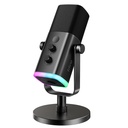 Microfono FIFINE AM8 Negro - Conexion XLR/USB - Iluminacion RGB - Con Conector para auriculares.