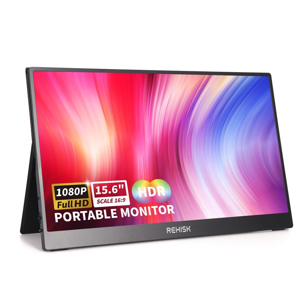 Monitor Portatil ReHisk - 15.6" Full HD IPS - HDMI & USB-C - HDR Ready