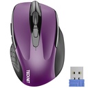 Mouse óptico ergonómico TeckNet Pro 2.4 G con nanorecibidor USB para portátil, ordenador, Chromebook, Macbook, 6 botones, batería de 24 meses, 5 niveles de ajuste de DPI.
