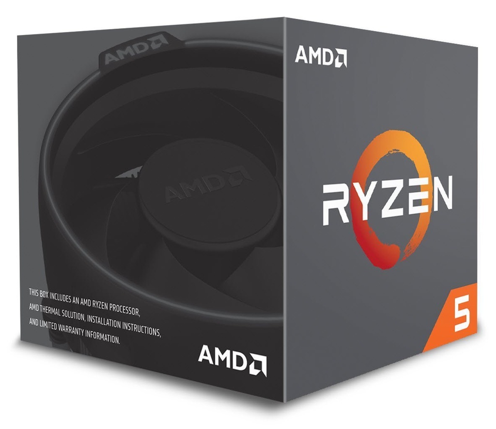 Procesador AMD Ryzen 5 - 2600 - Hasta 3.9 GHz - 6 núcleos y 12 hilos