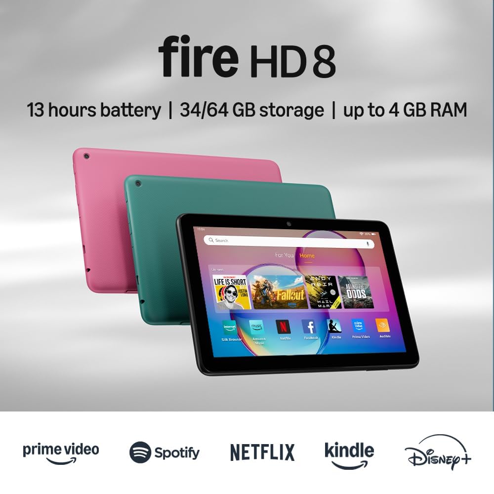 Tablet Amazon Fire HD 8″ - 3GB RAM - 32GB. Color Negro (versión 2024)