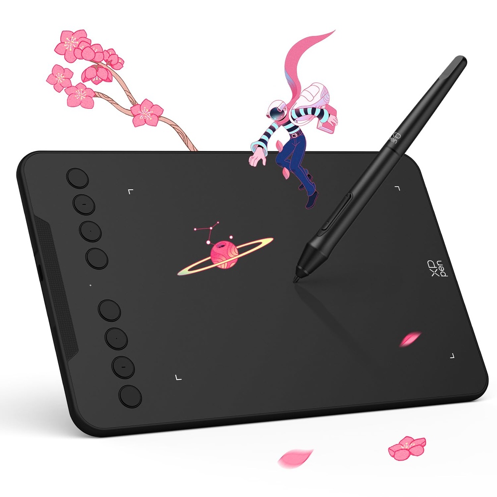 XPPen - Tableta de dibujo Deco Mini7 V2 actualizada, 16384 niveles de presión sin batería, almohadilla de dibujo OSU de 7 x 4, 8 teclas de acceso rápido para arte digital, enseñanza, tableta gráfica