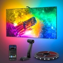 Govee Envisual - Retroiluminación LED T2 para TV con cámaras duales, tira de luces LED RGBIC Wi-Fi de 11.8 pies para televisores de 55 a 65 pulgadas, cuentas de luz de doble tira, para decoración del
