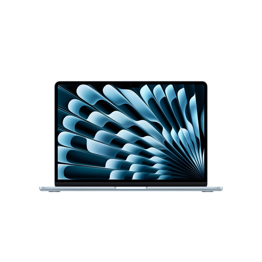 Apple Laptop MacBook Air 2025 de 13 pulgadas con chip M4: diseñada para Apple Intelligence, pantalla de retina líquida de 13.6 pulgadas, memoria unificada de 16 GB, almacenamiento SSD de 512 GB, cámara central de escenario de 12 MP, Touch ID, azul cielo