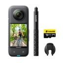 Insta360 X3 Kit de Vlog de 128 GB - Cámara de acción 360 con video HDR activo de 5.7K 360, cámara de lente única 4K, impermeable, estabilización FlowState, pantalla táctil de 2.29 pulgadas, edición AI