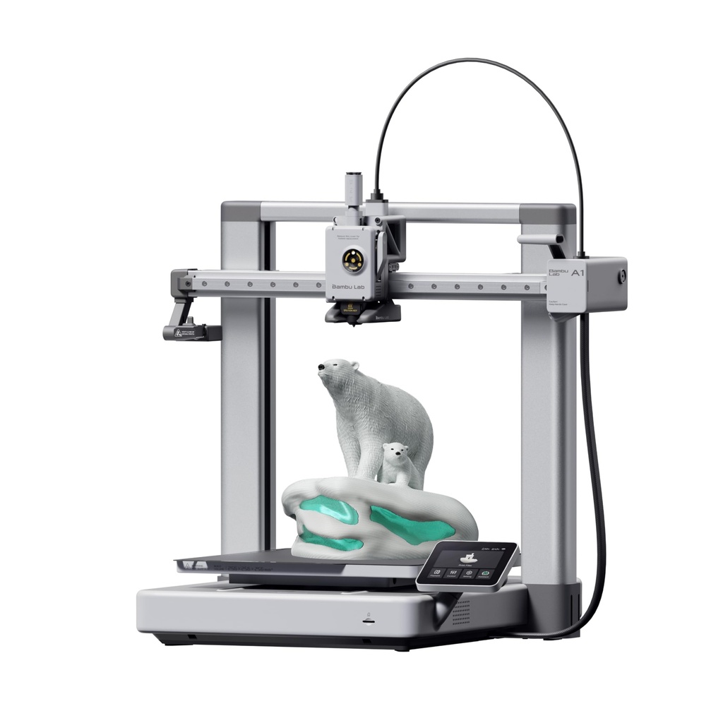 Bambu Lab A1 Impresora 3D, Soporta Impresión 3D Multi-Color, Alta Velocidad y Precisión, Calibración Completa Automática y Compensación Activa de Tasa de Flujo, ≤48 dB Impresora 3D FDM Silenciosa 