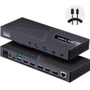 WAVLINK Estación de acoplamiento de triple monitor USB-C para MacBook M1/M2/M3/M4/M5 y Windows – 100 W PD, 3 puertos HDMI/2 DisplayPort, puertos USB de 6 x 10 Gbps, Gigabit Ethernet, ideal para