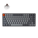 Keychron Teclado mecánico inalámbrico K2 75% Layout RGB Bluetooth con interruptor marrón Gateron G Pro, anti fantasma/N-Key Rollover, teclado compacto de 84 teclas USB con cable para juegos para Mac Windows-Versión 2 