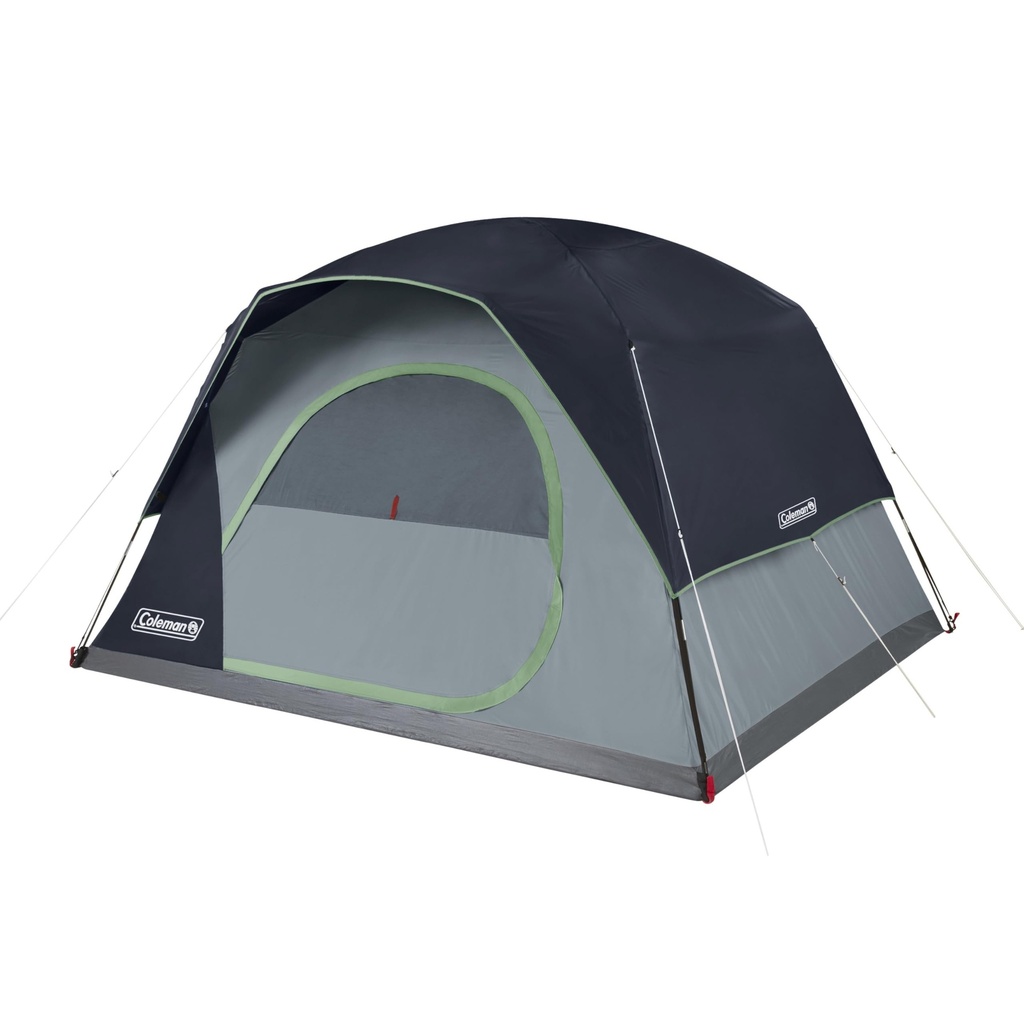 Coleman Tienda Skydome con configuración en 5 minutos, tienda resistente al clima para 6 personas con toldo para lluvia y bolsa de transporte, 20% más espacio para la cabeza que las toldas, color azul 