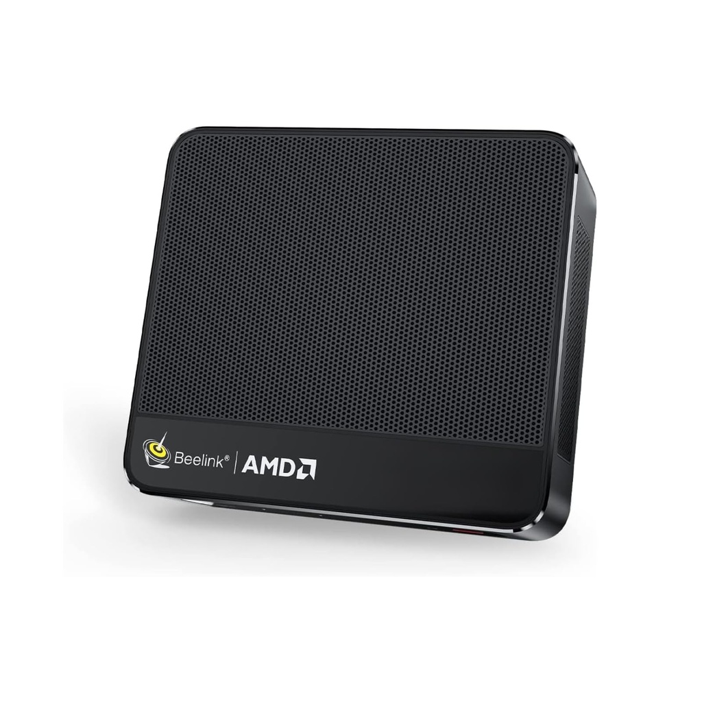 Beelink Mini PC SER5 MAX, AMD Ryzen 7 7735HS (6 nm, 8C/16T) hasta 4.75 GHz, mini computadora de 24 GB LPDDR5 RAM 1 TB NVME SSD, PC de escritorio 4K a 60 Hz pantalla triple, mini computadora de juegos WiFi6/BT5.2/HTPC/W-11 Pro 