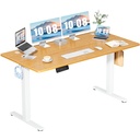 DUMOS – Escritorio eléctrico de altura ajustable de 63 pulgadas (160 cm), estaciones de trabajo para computadoras de pie a sentado, mesa grande de PC para oficina en casa, mesas de escritura y juegos 