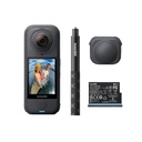Insta360 X4 Air Kit de inicio - Cámara 360 de 8K y 165g ligera, palo de selfie invisible, lentes reemplazables, dispara primero y enmarca después, protección contra el viento incorporada