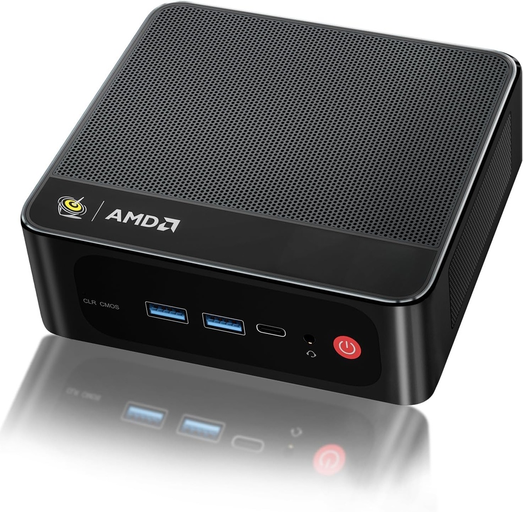 [PC-00011685] Beelink SER5 Mini PC, AMD Ryzen 5 5500U (6C/12T, hasta 4.0GHz), mini computadora con 16GB DDR4/500GB NVMe SSD, compatible con pantalla triple (HDMI+DP+Tipo-c/4K), WiFi6, BT5.2, Tipo-C, 2.5G LAN9