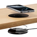Eazpower Cargador inalámbrico invisible, cargador inalámbrico de 0.000-1.181 in debajo del escritorio, doble uso en o oculto debajo de la mesa de carga para mesita de noche para iPhone 17/17 Pro/17 Pro Max/17 Air/16/15/14/Samsung Phone