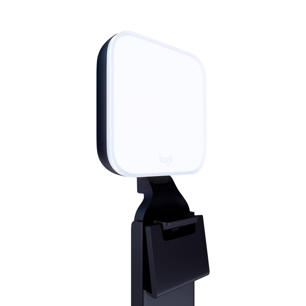 Logitech para Creadores Litra Glow Luz LED Premium para Transmisión en Vivo con TrueSoft, montaje ajustable, iluminación de video para grabar transmisiones, PC/Mac - Grafito