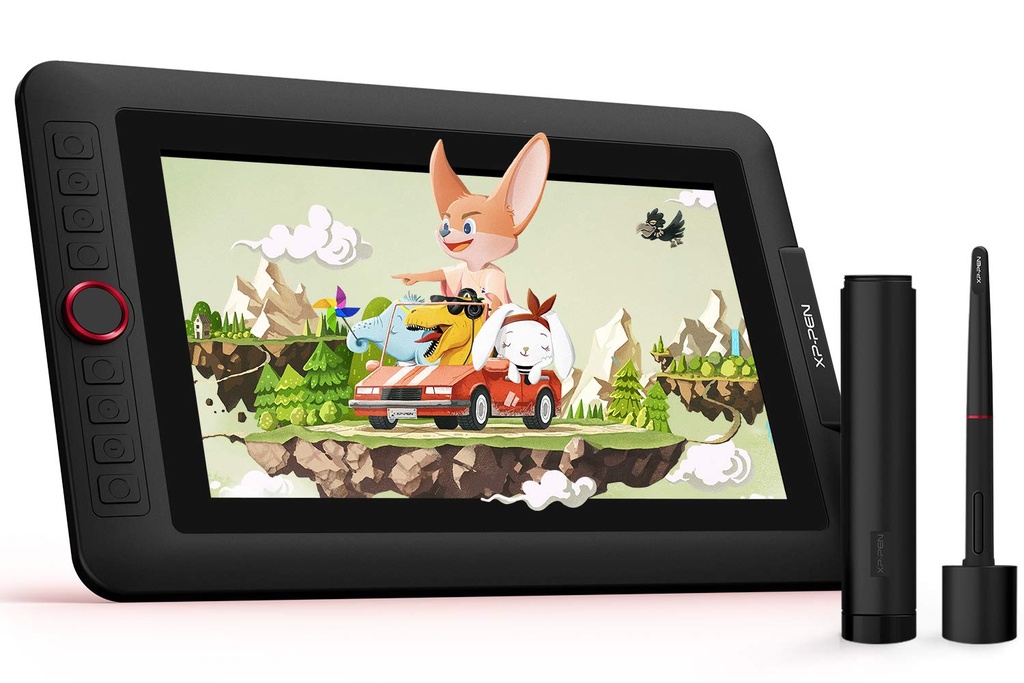 XPPen Artist12 Pro - Tableta de dibujo de 11.6 pulgadas con pantalla para lápiz, tableta gráfica totalmente laminada con función de inclinación, lápiz óptico sin batería y 8 teclas de acceso directo