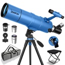 Telescopio para niños y adultos, 3.543 in de apertura, 21.654 in, telescopio astronómico profesional para adultos de alta potencia, telescopios de viaje portátiles para principiantes con 