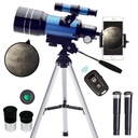 ToyerBee Telescopio para adultos y niños, 70mm de apertura (15X-150X) telescopios refractores portátiles para principiantes de astronomía, telescopio profesional de viaje de 300mm con adaptador para