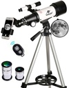 Gskyer Telescopio, 2.756 in Apertura 15.748 in AZ Mount Astronómico Telescopio de refracción para niños principiantes - Telescopio de viaje con bolsa de transporte, adaptador de teléfono y control remoto inalámbrico. 