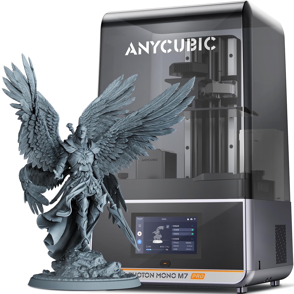 ANYCUBIC Photon Mono M7 PRO - Impresora 3D de resina de 14 K, impresión rápida de 6.693 in/h, pantalla LCD mono de 10.1 pulgadas con fuente COB LighTurbo 3.0, función de calefacción dinámica, volumen de construcción de 8.77 x 4.96 x 9.05 pulgadas