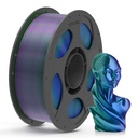 ANYCUBIC Seda Tri Color Pla Filamento, 3-en-1 Coextrusión de Cromo Cambio de Color Filamento para Impresora 3D 1.75mm Precisión Dimensional +/- 0.02mm, Textura Seda, Carrete Reutilizable de 1KG (2.2 