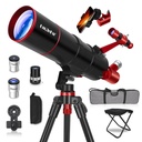Telescopio para adultos de alta potencia, telescopio profesional de 90mm de apertura y 550mm para niños y principiantes con taburete plegable, trípode, adaptador para teléfono y bolsa de transporte 