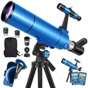 Telescopio para adultos y niños, apertura de 80 mm, 500 mm (20X-150X) Telescopio refractor profesional para principiantes de astronomía, telescopios portátiles de viaje con trípode 