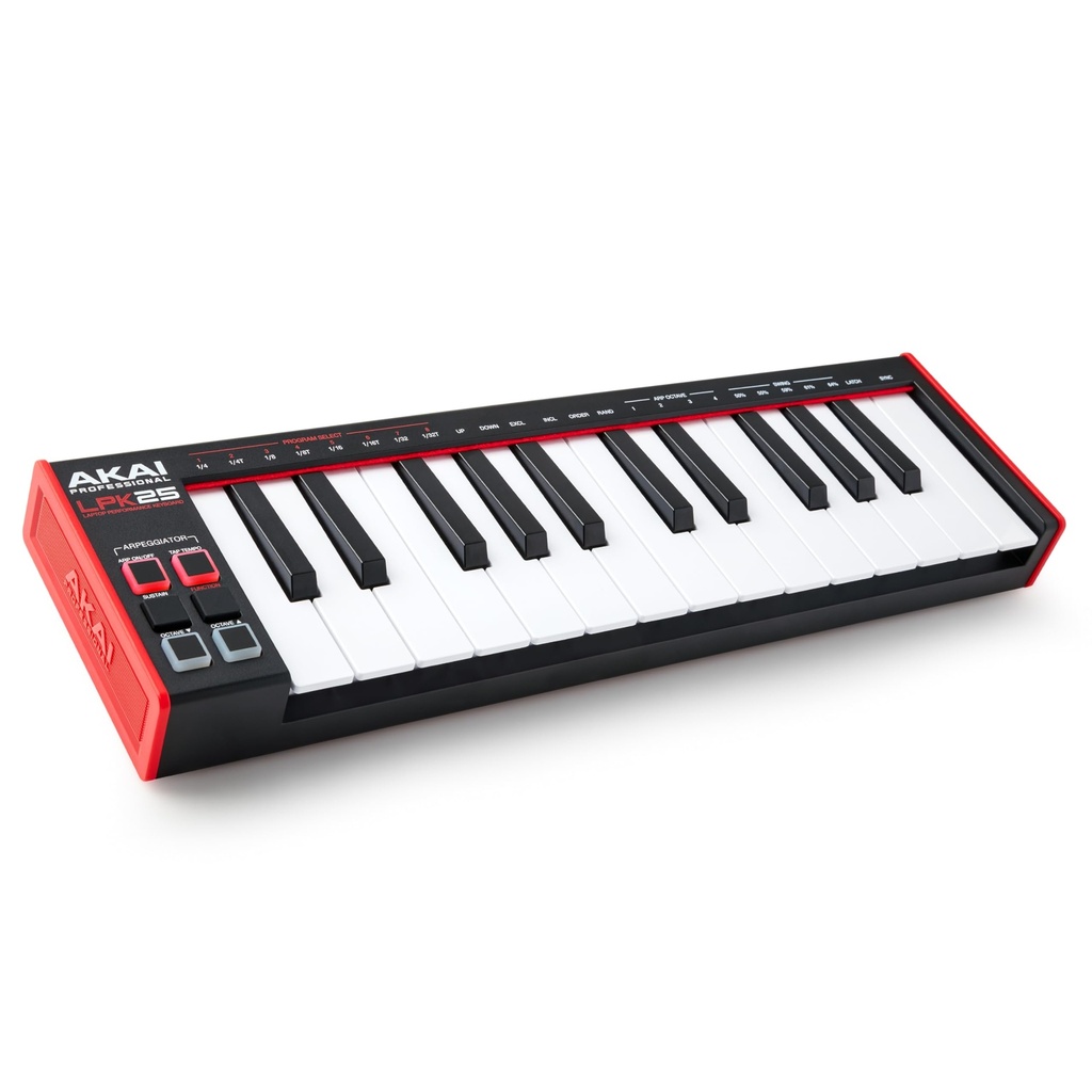 AKAI Professional LPK25: Controlador USB MIDI Ultra-Portátil de 25 Teclas (Negro)