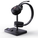 Auriculares inalámbricos duales Yealink WH62 para equipos de Microsoft, DECT con 2 micrófonos de cancelación de ruido para teléfono IP y PC,