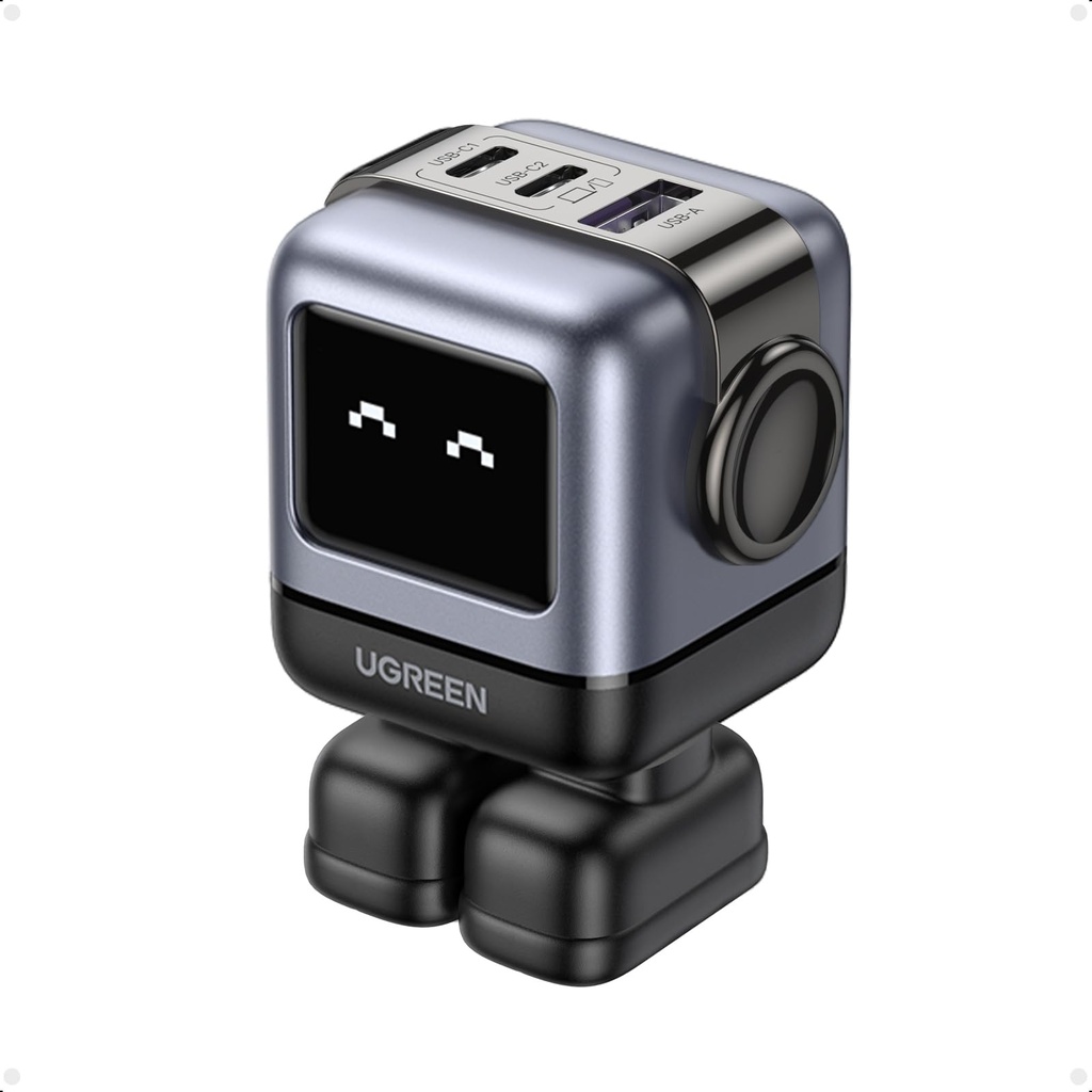 Cargador UGREEN Uno Charger - Hasta 65W GaN - 2x USB TipoC & 1x USB TipoA