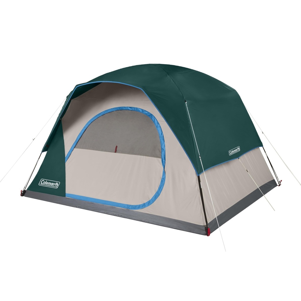 Coleman Tienda Skydome con configuración de 5 minutos, tienda de campaña impermeable para 6 personas con lluvia y bolsa de transporte, 20% más espacio libre que los toldos tradicionales