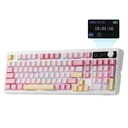 EPOMAKER TH99 PRO Teclado mecánico 96% con pantalla y perilla, 10000mAh, 2.4 GHz/BT, intercambio en caliente, controlador personalizado, retroiluminación RGB, tecla PBT, teclado inalámbrico para129,99