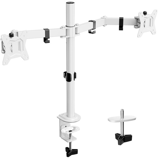 [BM-00010561] ErGear Soporte de monitor doble totalmente ajustable para 2 pantallas de hasta 32 pulgadas