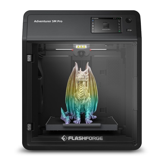 [IM3D-00012390] FlashForge Adventurer 5M Pro impresora 3D - Impresión ultrarrápida de 600mm/s, nivelación automática, doble filtración, silenciosa y cerrada (50dB), volumen de construcción 220x220x220mm