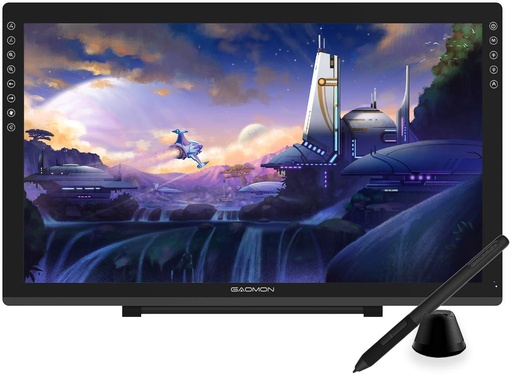 [TDG-00010542] GAOMON PD2200 Tableta de dibujo con pantalla, laminada con 8 botones táctiles, 130% sRGB, tableta gráfica de 21.5