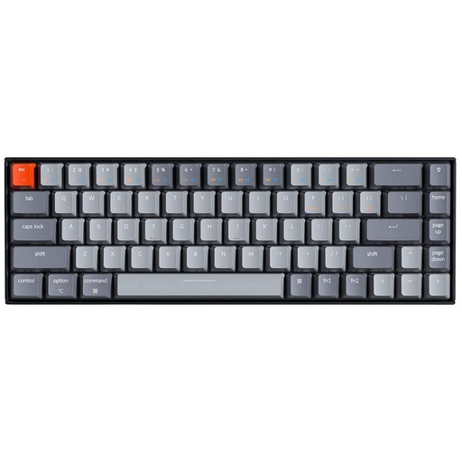 [TCL-00012382] Keychron Teclado mecánico inalámbrico K6 Bluetooth 5.1 con interruptor rojo Keychron K Pro, retroiluminación LED, batería recargable, teclado compacto de 68 teclas compatible con Mac Windows